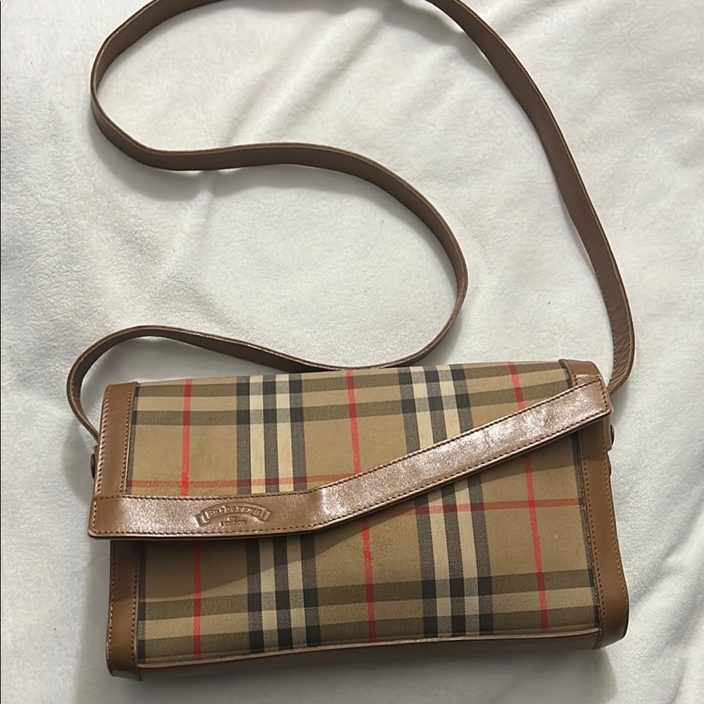 Burberry Tan and Brown Crossbody Bag